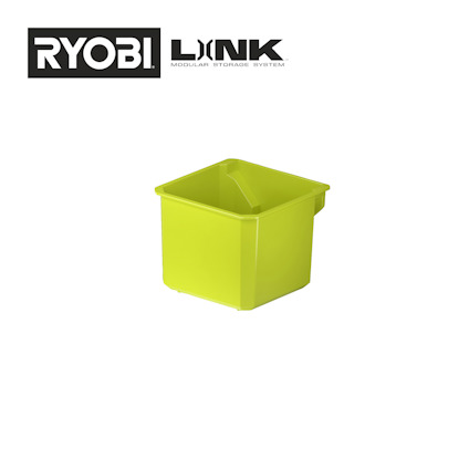 Grön förvaringslåda med RYOBI LINK-logotyp längst upp till vänster.