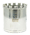 Silverkromad hålsåg med tandning och texten "1-5/8 41mm Starrett Diamond Grit".