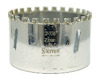 Metallisk hålsåg med diamantkant och märkning "Starrett DIAMOND GRIT 2-7/8'' 73mm".
