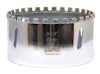 Cylindrisk hålsåg med diamanter längs skärkanten, märkt med "3-1/4 83mm Starrett Diamond Grit".