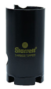 Hålsåg i svart med gul text "Starrett Carbide Tipped".