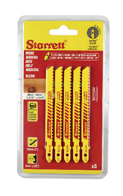 STICKSÅGBLAD BIMETALL 75MM 8TPI 5P