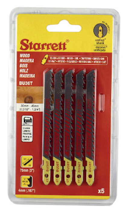STICKSÅGBLAD TRÄ 75MM 6TPI 5P