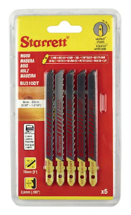 STICKSÅGBLAD TRÄ 75MM 10TPI 5P