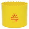 Hålsåg i gult med sågblad i metall och en logotyp i rött med texten "Starrett DEEPCUT BI-METAL".
