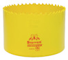 Gul hålsåg i bimetall med tandad kant, text "3 1/4 83 mm" och "Starrett DEEP CUT" i röd färg.