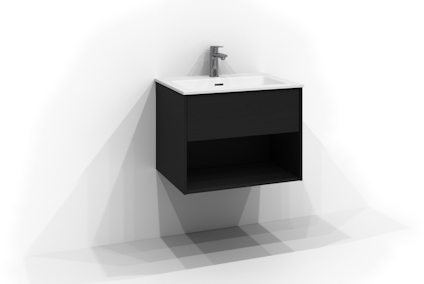 UNDERDEL EPOS PLAN SVART ASK 1LÅD ÖPPEN PUSH 60X45X45,3CM