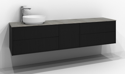 UNDERDEL EPOS RAND SVART ASK 2+1+2L 199X45X45,3CM