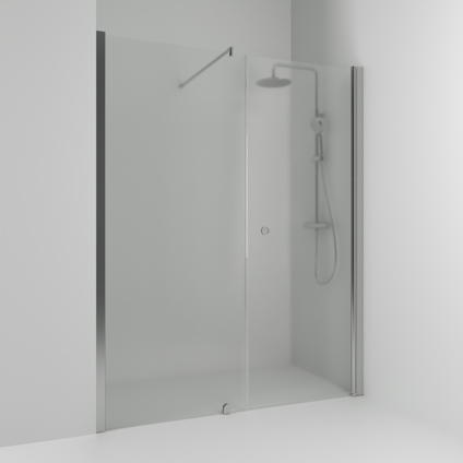 NISCHDUSCH SKOGA RAK/FAST ALU MATT FROST INTHT 140X198X3CM