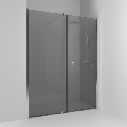 NISCHDUSCH SKOGA RAK/FAST ALU BLANK RÖK INTHT 180X198X3CM
