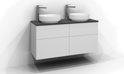BÄNKSKIVA SKIFFER DUBBEL 121X2X46CM
