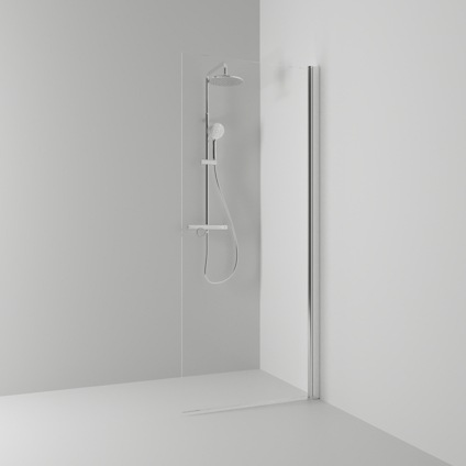 SKÄRMVÄGG SKOGA RAK ALU BLANK KLAR INTHT 97X198X3CM