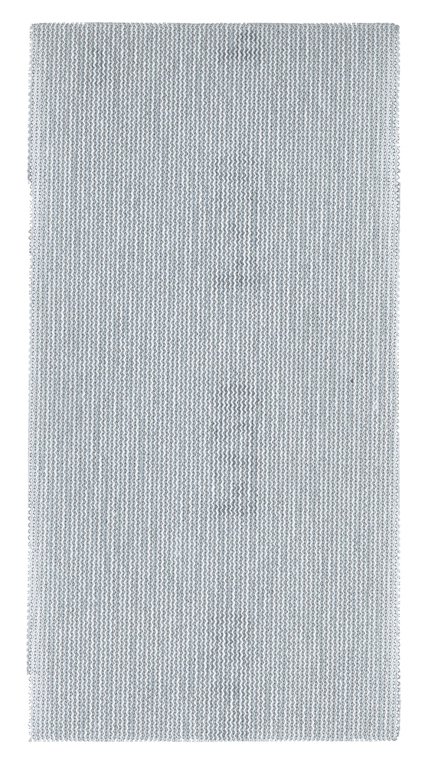 Rektangulärt slipnät i ljusblått med fin, texturerad yta.