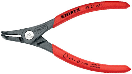 Tång med röda handtag och text "KNIPEX 49 21 A11" samt "Made in Germany".