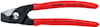 Tång med röd handtag och metalljaws, märkt "Knipex". Text på handtaget: "9511 160", "made in Germany", "cap. Ø 15mm/50mm² Cu+Al".