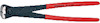 Tång med svarta käftar och röda handtag, märkt "KNIPEX". Käftarna har skärblad.