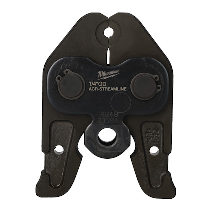 Pressbacke i metall med märkning "Milwaukee ACR-STREAMLINE 1/4" OD RG4B 21584".