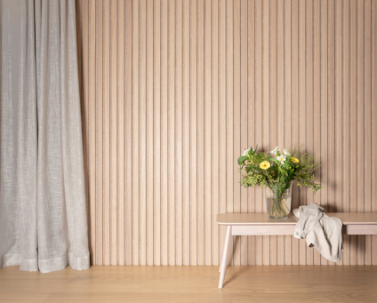VÄGGPANEL RIBWALL EK RAW BLOND