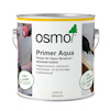 Plåtburk med Osmo Primer Aqua etikett, vit täckande färg, text om hög pigmentering och snabbtorkande egenskaper.