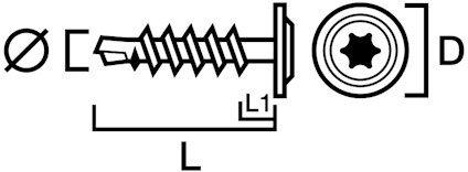MONTAGESKRUV UNIVERS. IMPREG+ 4,8-110 BORRSP STÅL/TRÄ PAKET