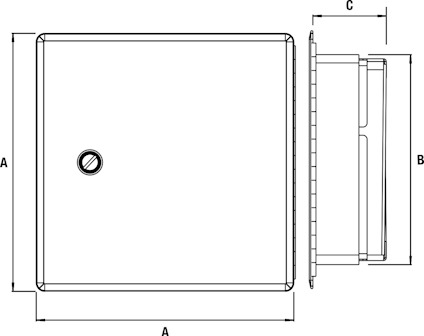INSPEKTIONSLUCKA EI60 VIT