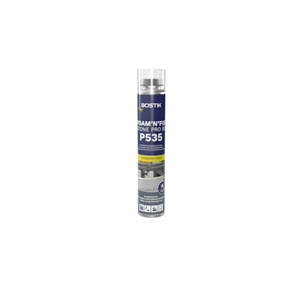 Cylinderformad patron med texten "Bostik Foam'n'Fix Stone Pro B3 P535".