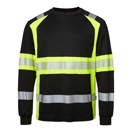 T-SHIRT 601 LS TOP SWEDE SVART/VARSELGUL M