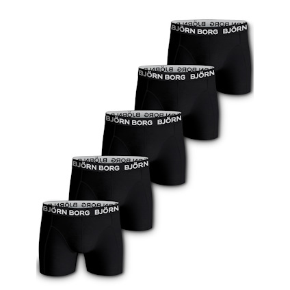 KALSONG BOXER SOLID 5-P BJÖRN BORG SVART L