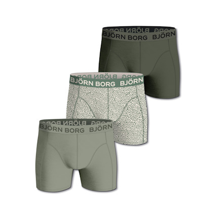 KALSONG BOXER MULTI 3-P BJÖRN BORG ARMÉGRÖN L