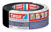 Svart tejprulle med etikett "tesa Professional Pro Strong Duct Tape", detaljer om storlek och användning på sidan.