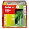 Förpackning med gröna Fischer SX Plus nylonpluggar, storlek 12x60 mm, innehåller 20 stycken.