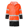 REGNROCK 181 HI-VIS TOP SWEDE VARSELORANGE/SVART  M