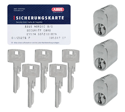 CYLINDER SSF 3-PACK SB KROM 5NY