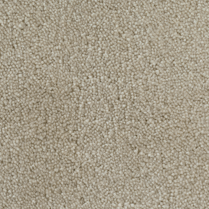 Beige textilgolv med tät lugg och ojämn färgnyans.
