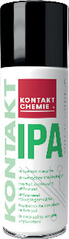 Sprayflaska med etiketttext: "KONTAKT IPA" och "Universal cleaner" på vit bakgrund.