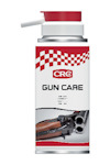 Sprayburk med röd-vit etikett märkt "CRC Gun Care". Bild på hagelgevär under texten.