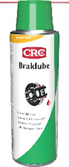 Sprayburk med grön etikett och texten "CRC Braklube Brake Lubricant".