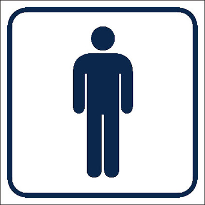 SKYLT PIKTOGRAM HERR WC 140X140 DE