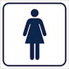 SKYLT PIKTOGRAM DAM WC 140X140DE
