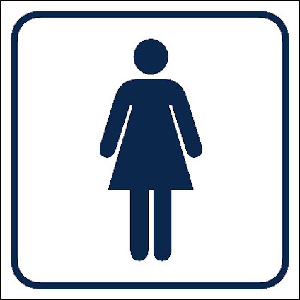 SKYLT PIKTOGRAM DAM WC 140X140DE