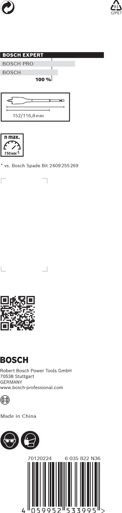 CENTRUMBORR SELFCUT 30X152MM