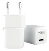 Vit väggladdare med USB-C-port och metallkontakter, märkt med "ANSMANN".