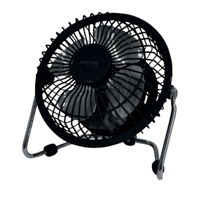 KALLUFTSFLÄKT BORD 15CM 18W SVART