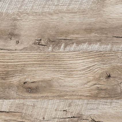 Trämönstrad laminatyta med naturliga ådringar och knoppliknande detaljer i ljust och medelbrunt.