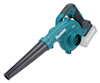 Blå och svart lövblås med ergonomiskt handtag, modell från Makita.
