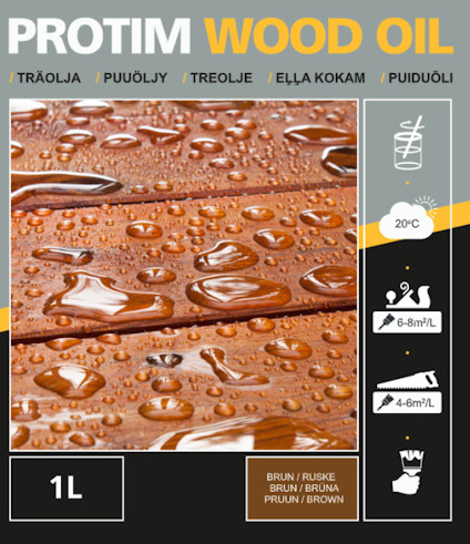 Träolja Protim Brun 1 L