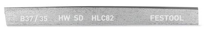 Metallverktyg med graverad text: B37/35 HW SD HLC82 FESTOOL.