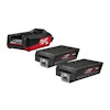 Snabbladdare och två svarta batterier med text "LITHIUM FORGE XC6.0".