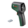 IR-termometer från Bosch med två batterier bredvid.