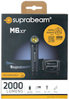 Förpackning till Suprabeam M6xr ficklampa, 2000 lumens, uppladdningsbar, ISPO Award 2023-vinnare.